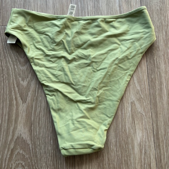 Aerie High Cut High Waist Cheeky Bikini Bottoms Green XL - Picture 2 of 3